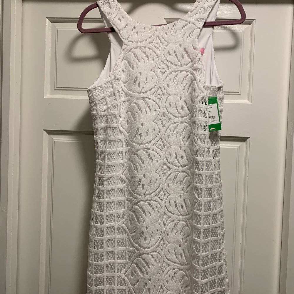 Lilly Pulitzer dress. Resort white leafy palm lace